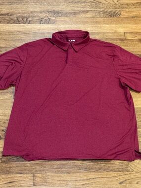 01.ALGO Performance Polo Men’s 3XL Burgundy Quick Dry Moisture Wicking